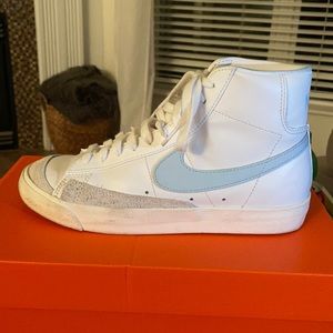 Nike Blazer Mid- White Celestine Blue